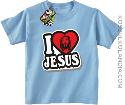 I love Jesus StickStyle - Koszulka Dziecięca - Błękitny