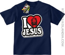 I love Jesus StickStyle - Koszulka Dziecięca - Granatowy