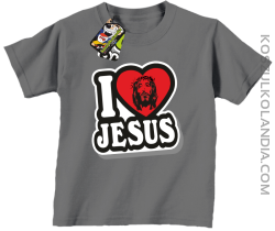 I love Jesus StickStyle - Koszulka Dziecięca - Szary