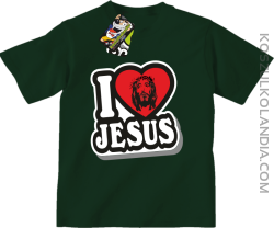 I love Jesus StickStyle - Koszulka Dziecięca - Butelkowy