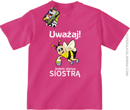 Seria Pszczółki - Uważaj jestem starszą siostrą - Koszulka dziecięca 