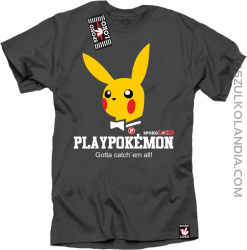 Play Pokemon - Koszulka męska szara 