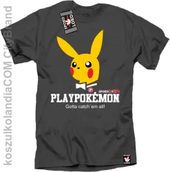 Play Pokemon - Koszulka męska szara 