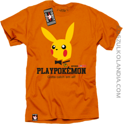 Play Pokemon - Koszulka męska pomarańcz 