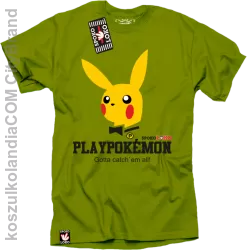 Play Pokemon - Koszulka męska kiwi