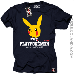 Play Pokemon - Koszulka męska granat