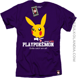 Play Pokemon - Koszulka męska fiolet 