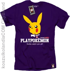 Play Pokemon - Koszulka męska fiolet 