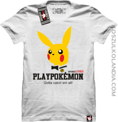 Play Pokemon - Koszulka męska biała 
