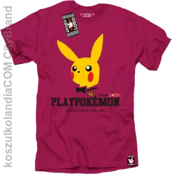 Play Pokemon - Koszulka męska fuchsia 