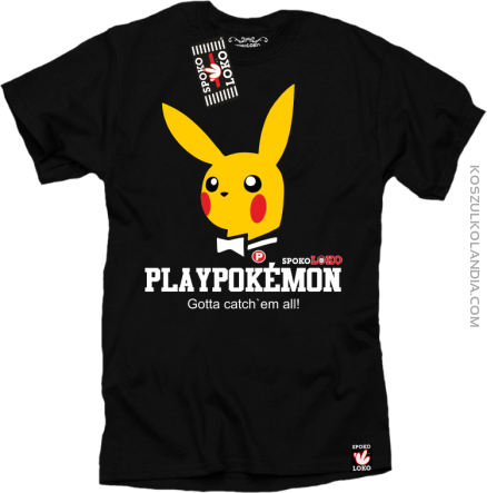 Play Pokemon - Koszulka męska czarna 