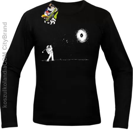 ﻿Astro Golfista na księżycu - Longsleeve męski