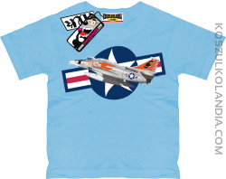 Air Force One Samolot Wojskowy - koszulka dziecięca - błękitny