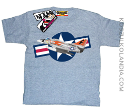 Air Force One Samolot Wojskowy - koszulka dziecięca - melanż