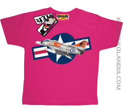 Air Force One Samolot Wojskowy - koszulka dziecięca- różowy
