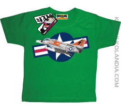 Air Force One Samolot Wojskowy - koszulka dziecięca - zielony