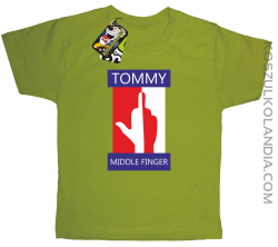 Tommy Middle Finger - Koszulka dziecięca kiwi