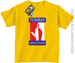 Tommy Middle Finger - Koszulka dziecięca żółta 