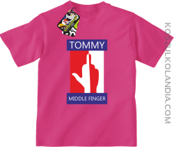 Tommy Middle Finger - Koszulka dziecięca fuchsia 