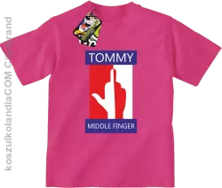 Tommy Middle Finger - Koszulka dziecięca fuchsia 