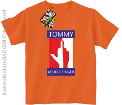 Tommy Middle Finger - Koszulka dziecięca pomarańcz 