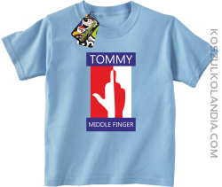 Tommy Middle Finger - Koszulka dziecięca błękit 