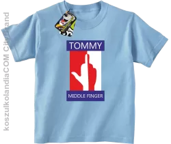 Tommy Middle Finger - Koszulka dziecięca błękit 