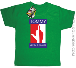 Tommy Middle Finger - Koszulka dziecięca zielona 
