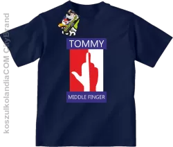 Tommy Middle Finger - Koszulka dziecięca granat