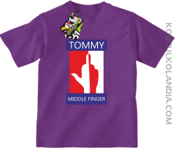 Tommy Middle Finger - Koszulka dziecięca fiolet 