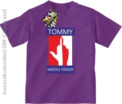 Tommy Middle Finger - Koszulka dziecięca fiolet 