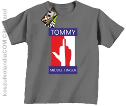 Tommy Middle Finger - Koszulka dziecięca szara 