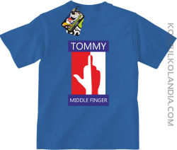 Tommy Middle Finger - Koszulka dziecięca niebieska