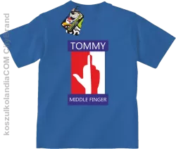 Tommy Middle Finger - Koszulka dziecięca niebieska