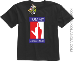 Tommy Middle Finger - Koszulka dziecięca czarna 