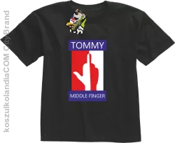 Tommy Middle Finger - Koszulka dziecięca czarna 