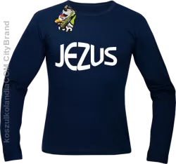 JEZUS Jesus christ symbolic - Longsleeve Męski - Granatowy