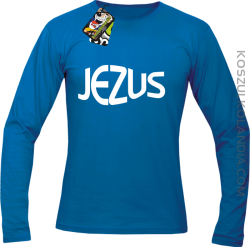 JEZUS Jesus christ symbolic - Longsleeve Męski - Niebieski