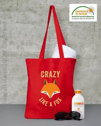 Crazy like a Fox - Torba EKO czerwona 