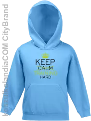 Keep Calm and TRAINING HARD - Bluza dziecięca z kapturem błękit 