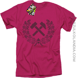 Pyrlik i żelazko znak górniczy herb górnictwa - Koszulka męska fuchsia 