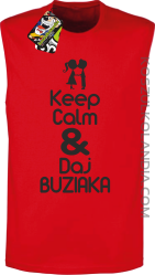 Keep Calm & Daj Buziaka - bezrękawnik męski TANK TOP - Czerwony