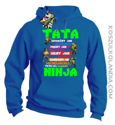 Tata Odważny jak Leonardo Żółwie NINJA Turtles - Bluza męska z kapturem niebieska 