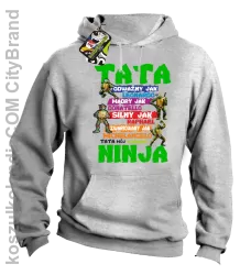 Tata Odważny jak Leonardo Żółwie NINJA Turtles - Bluza męska z kapturem melanż 