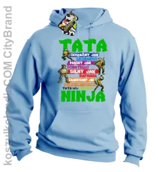 Tata Odważny jak Leonardo Żółwie NINJA Turtles - Bluza męska z kapturem błękit 