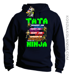 Tata Odważny jak Leonardo Żółwie NINJA Turtles - Bluza męska z kapturem granat