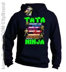 Tata Odważny jak Leonardo Żółwie NINJA Turtles - Bluza męska z kapturem granat