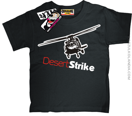 Desert Strike helikopter - super koszulka dla dziecka - czarny