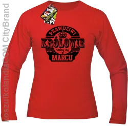 Prawdziwi królowie rodzą się w MARCU - Longsleeve męski red