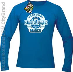 Prawdziwi królowie rodzą się w MARCU - Longsleeve męski niebieski